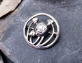 Vintage Celtic ROSE Brooch - Art Deco -5.8g