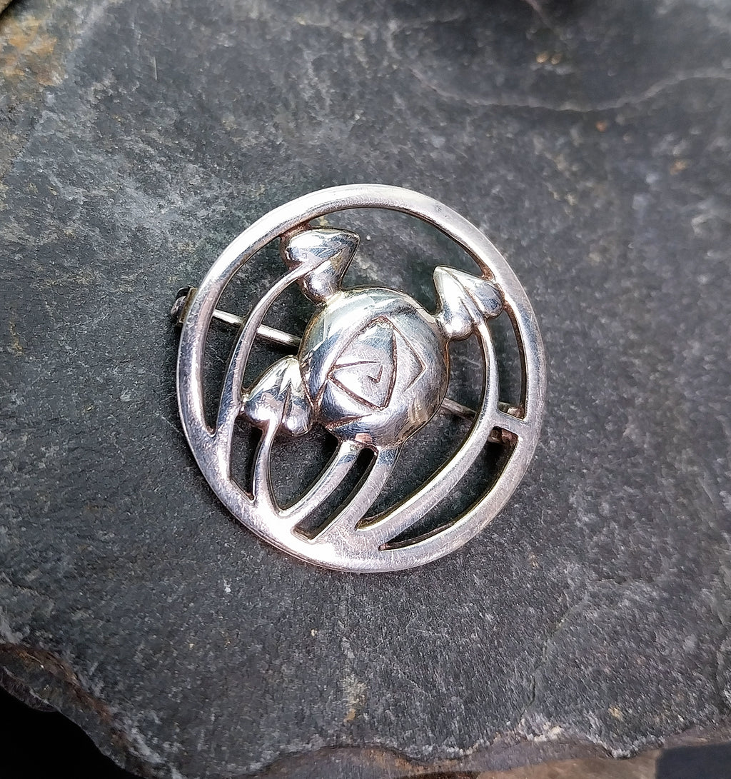 Vintage Celtic ROSE Brooch - Art Deco -5.8g