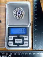 Vintage SILVER CAITHNESS BROOCH - Millefiori Mosaic - 11.1g