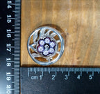 Vintage SILVER CAITHNESS BROOCH - Millefiori Mosaic - 11.1g