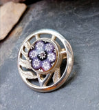Vintage SILVER CAITHNESS BROOCH - Millefiori Mosaic - 11.1g
