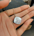 Georg Jensen St CHRISTOPHER pendant Necklace, Double Sided on 18" Chain - 4.3g