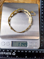Vintage Rolled Gold BANGLE Bracelet Dolphin Design - 11.5g