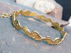 Vintage Rolled Gold BANGLE Bracelet Dolphin Design - 11.5g