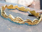 Vintage Rolled Gold BANGLE Bracelet Dolphin Design - 11.5g