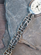 Vintage Sterling Silver Carvel WATCH - Celtic bracelet Strap 18cm - 29.6g