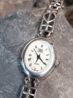 Vintage Sterling Silver Carvel WATCH - Celtic bracelet Strap 18cm - 29.6g