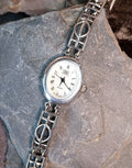Vintage Sterling Silver Carvel WATCH - Celtic bracelet Strap 18cm - 29.6g