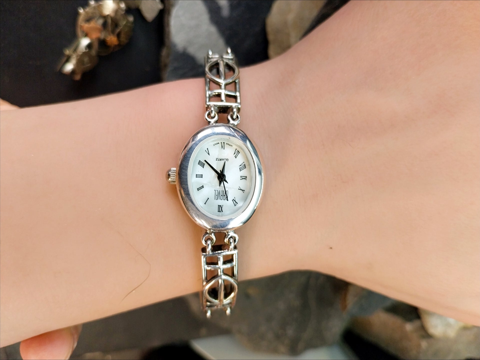 Vintage Sterling Silver Carvel WATCH - Celtic bracelet Strap 18cm - 29.6g