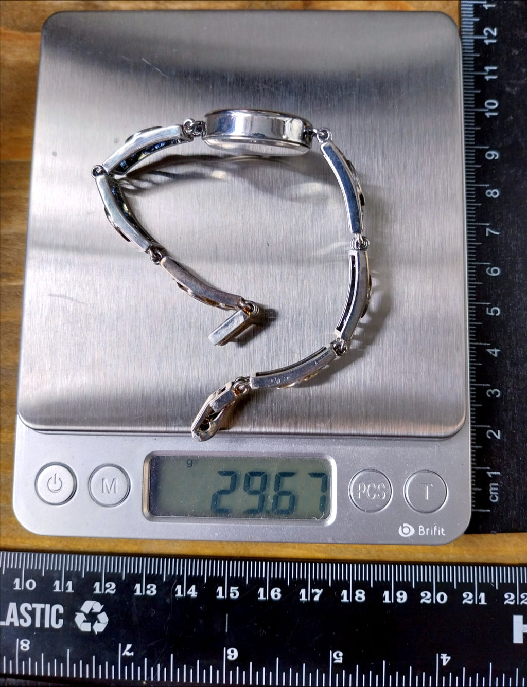 Vintage Sterling Silver Carvel WATCH - Celtic bracelet Strap 18cm - 29.6g