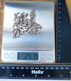 STERLING SILVER Celtic Link Chain Necklace - 16.5" Long - 25g
