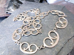 STERLING SILVER Celtic Link Chain Necklace - 16.5" Long - 25g