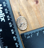 9ct Gold Georg Jensen St Christopher Necklace Pendant - Double Sided on 20" Chain - 4.8g