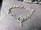 Vintage Chunky Sterling Silver T Bar Bracelet - 20cm - 19.8g