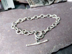 Vintage Chunky Sterling Silver T Bar Bracelet - 20cm - 19.8g