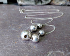 Sterling Silver Bead Ball Necklace 18" Chain - 4.8g