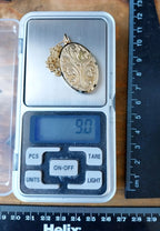 9ct Gold Georg Jensen Locket Necklace with 20" Chain - c 1969 - 9g