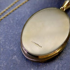 9ct Gold Georg Jensen Locket Necklace with 20" Chain - c 1969 - 9g
