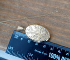 9ct Gold Georg Jensen Locket Necklace with 20" Chain - c 1969 - 9g
