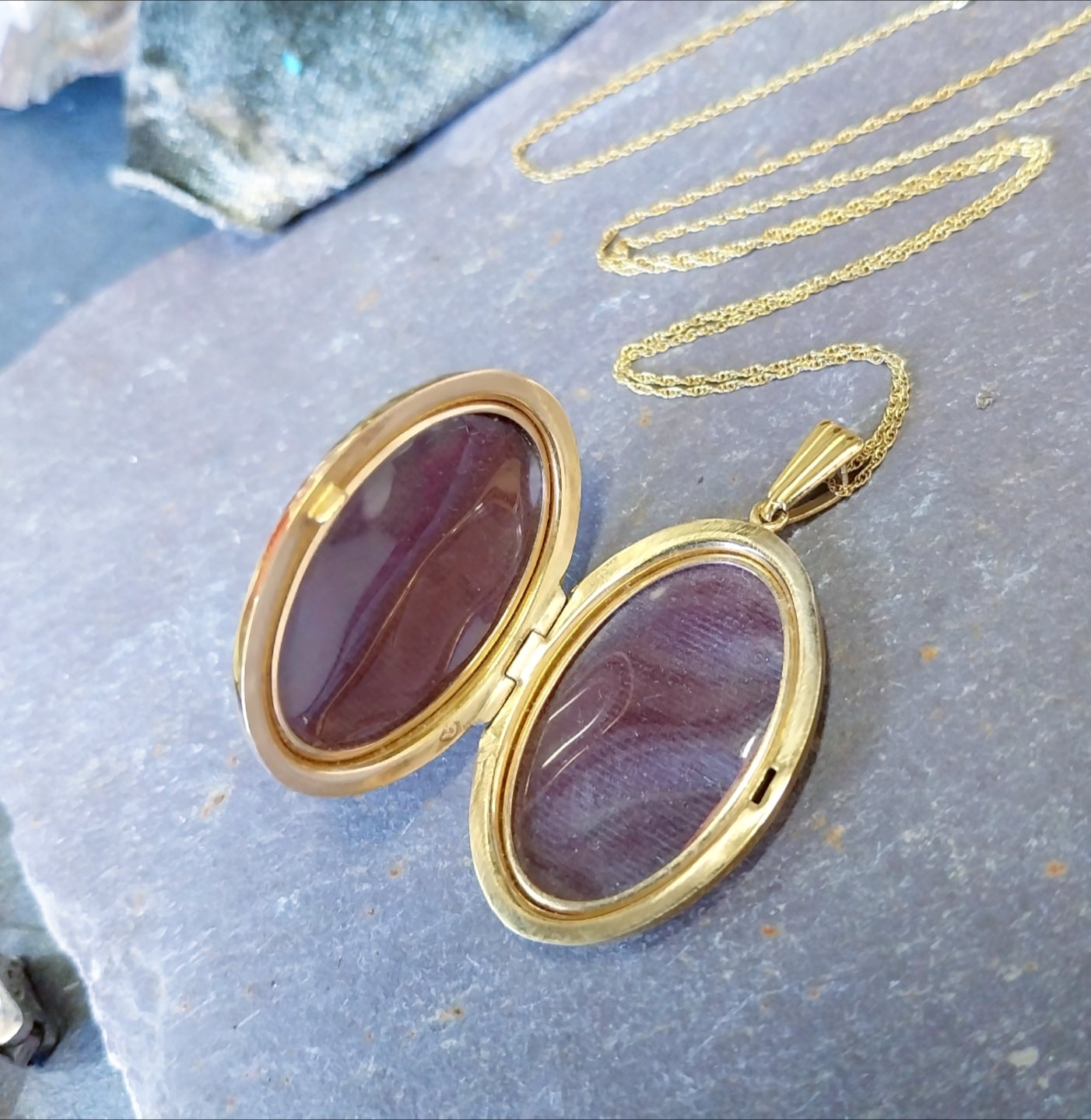 9ct Gold Georg Jensen Locket Necklace with 20" Chain - c 1969 - 9g