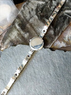 Beautiful Vintage Sterling Silver WATCH - with Amethyst in Strap 18cm - 43g