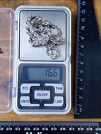 STERLING SILVER Graduated Rope Chain Necklace - 20" Long - 16.6g
