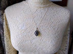 Vintage STERLING SILVER LOCKET with Marcasites and Amethyst on 22" Chain - 10.7g