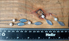 Sterling SILVER & Moonstone Necklace and Matching Earrings Gift Set 18" - 13.2g