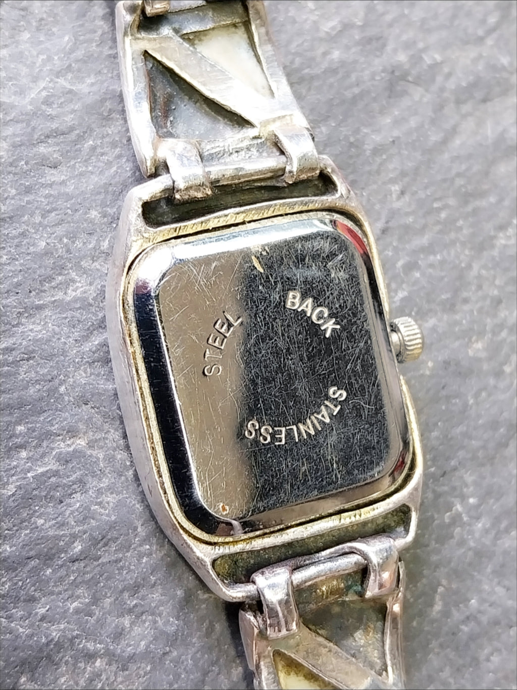 Vintage Sterling Silver WATCH - with Mother of Pearl Strap 18cm - 35.5g