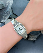 Vintage Sterling Silver WATCH - with Mother of Pearl Strap 18cm - 35.5g
