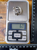 Vintage Abstract Sterling Silver Ring - uk size P (us 7.5) - 6g