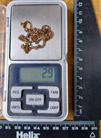 Vintage 9ct Rose GOLD Chain Necklace - CURB Link - 18" - 2.9g
