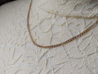 Vintage 9ct Rose GOLD Chain Necklace - CURB Link - 18" - 2.9g