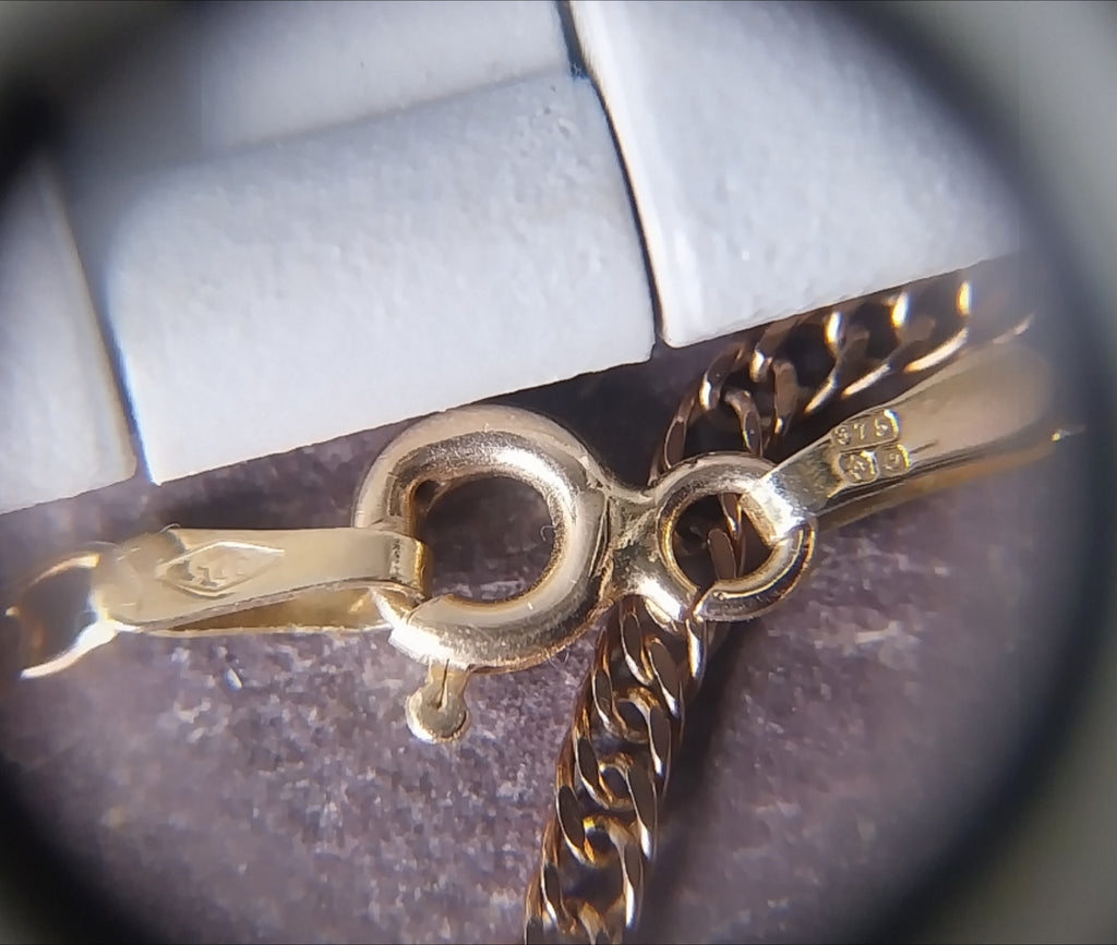 Vintage 9ct Rose GOLD Chain Necklace - CURB Link - 18" - 2.9g