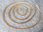Vintage 9ct Rose GOLD Chain Necklace - CURB Link - 18" - 2.9g