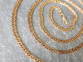 Vintage 9ct Rose GOLD Chain Necklace - CURB Link - 18" - 2.9g