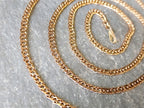 Vintage 9ct Rose GOLD Chain Necklace - CURB Link - 18" - 2.9g