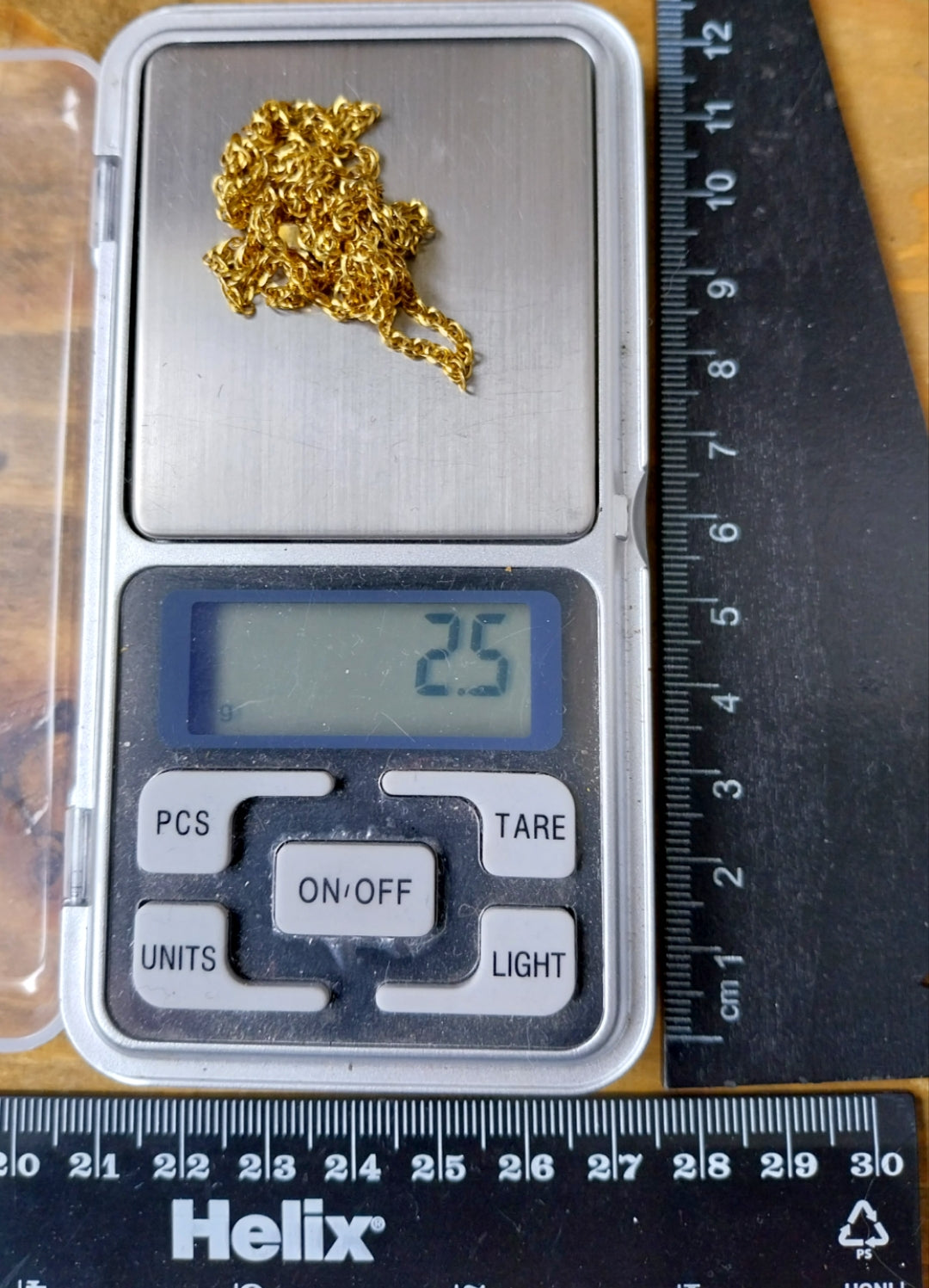 Vintage 9ct GOLD Twisted Rope Chain Necklace, 24" - 2.5g