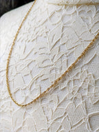 Vintage 9ct GOLD Twisted Rope Chain Necklace, 24" - 2.5g