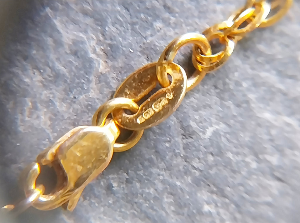 Vintage 9ct GOLD Twisted Rope Chain Necklace, 24" - 2.5g