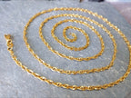Vintage 9ct GOLD Twisted Rope Chain Necklace, 24" - 2.5g