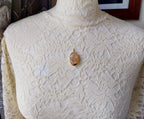 Vintage 9ct GOLD LOCKET with White Swallow Birds on 18" Gold Chain - 4.1g