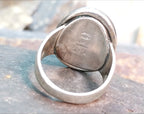 Georg Jensen Sterling Silver HEMATITE Ring Design 46A - size N 1/2 (7) - 12.7g