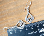 Celtic Knot Sterling Silver Dangle Earrings - 3.6g
