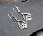 Celtic Knot Sterling Silver Dangle Earrings - 3.6g