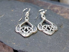 Celtic Knot Sterling Silver Dangle Earrings - 3.6g