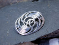 Vintage Sterling Silver Mackintosh Rose Art Nouveau Brooch - 8.6g