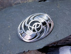 Vintage Sterling Silver Mackintosh Rose Art Nouveau Brooch - 8.6g