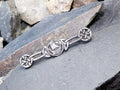 Vintage Sterling Silver Viking Ship Brooch Chester Hallmarks circa 1946