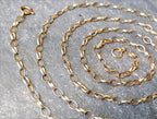 9ct GOLD BELCHER Chain Necklace, 23" Long  Hallmarked - 2.7g
